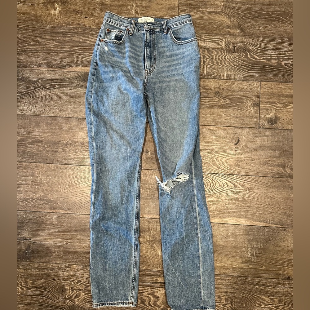 Abercrombie & Fitch Classic Blue Straight Leg Jeans
